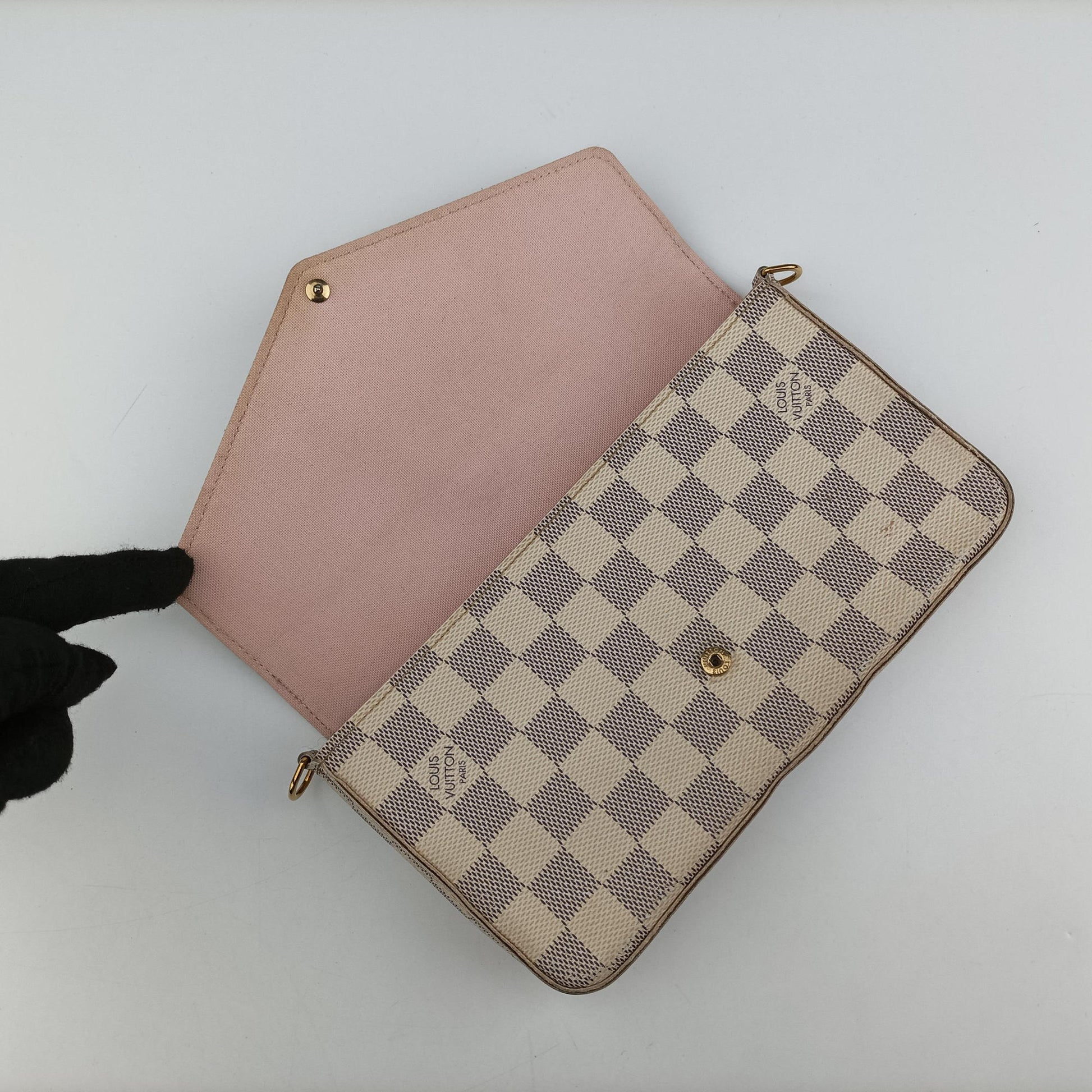 Pochette Felicie Azur Damier Canvas N63106 MI1156ポシェットフェリシー アズール ダミエキャンバス N63106 MI1156
