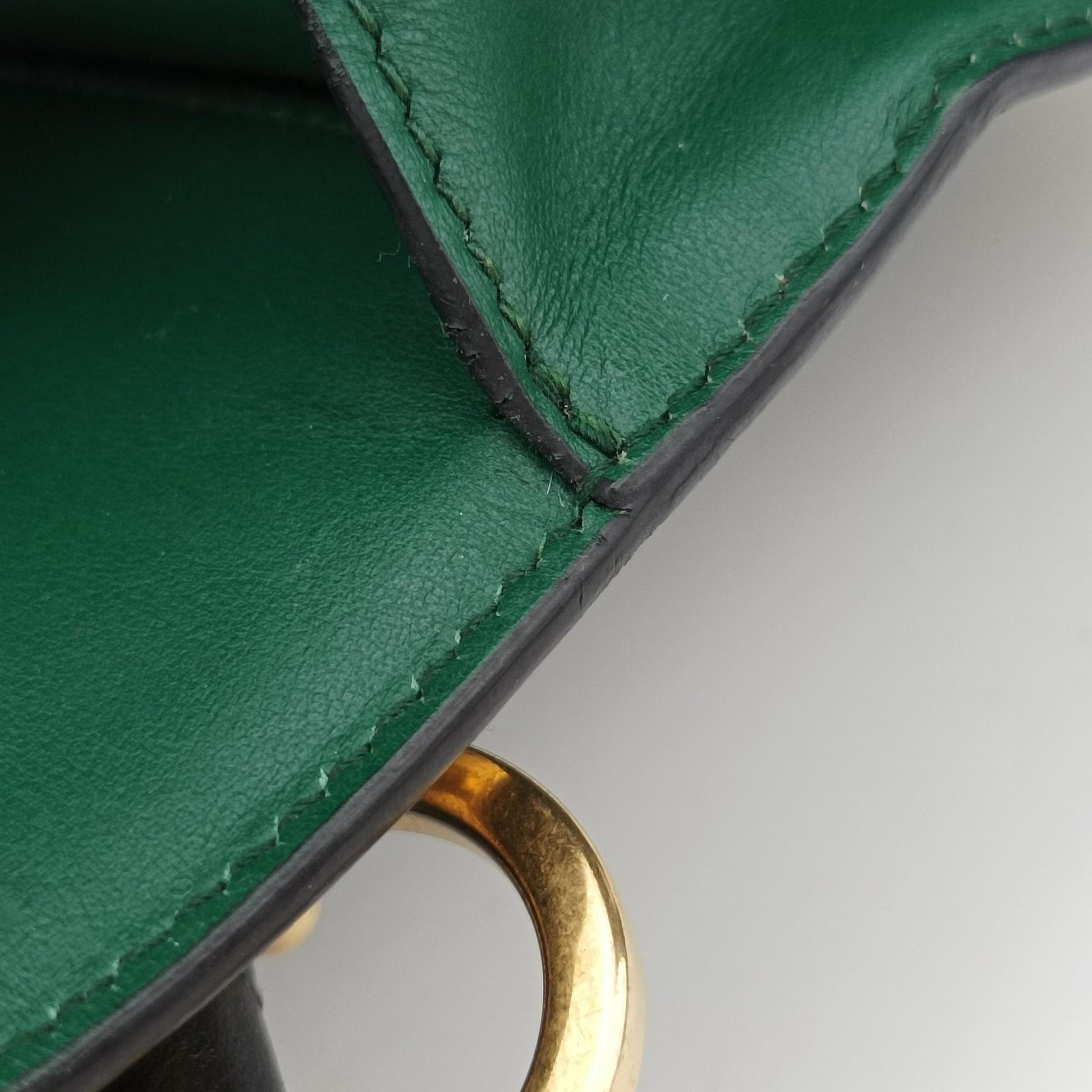 Cahier Green×black Leather 1BD045 25カイエ グリーン×ブラック レザー 1BD045 25