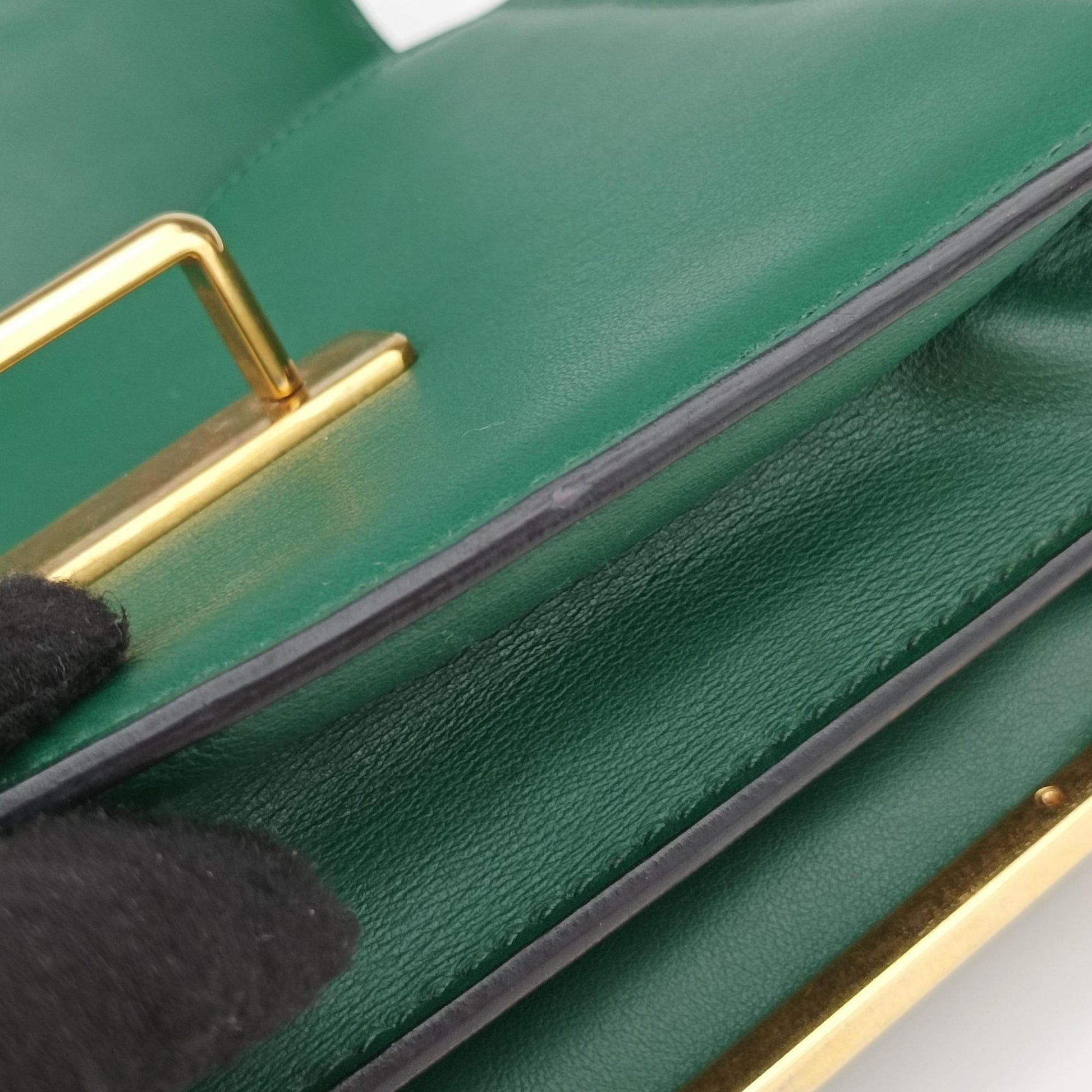 Cahier Green×black Leather 1BD045 25カイエ グリーン×ブラック レザー 1BD045 25