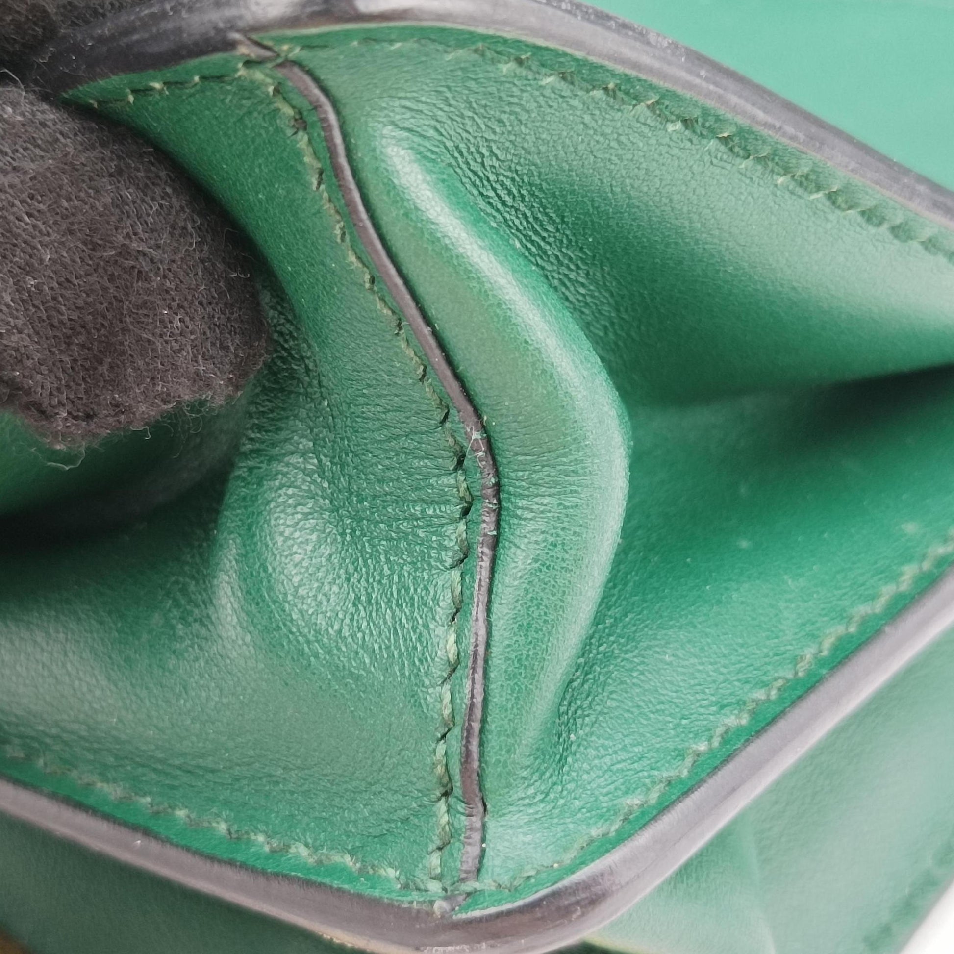 Cahier Green×black Leather 1BD045 25カイエ グリーン×ブラック レザー 1BD045 25