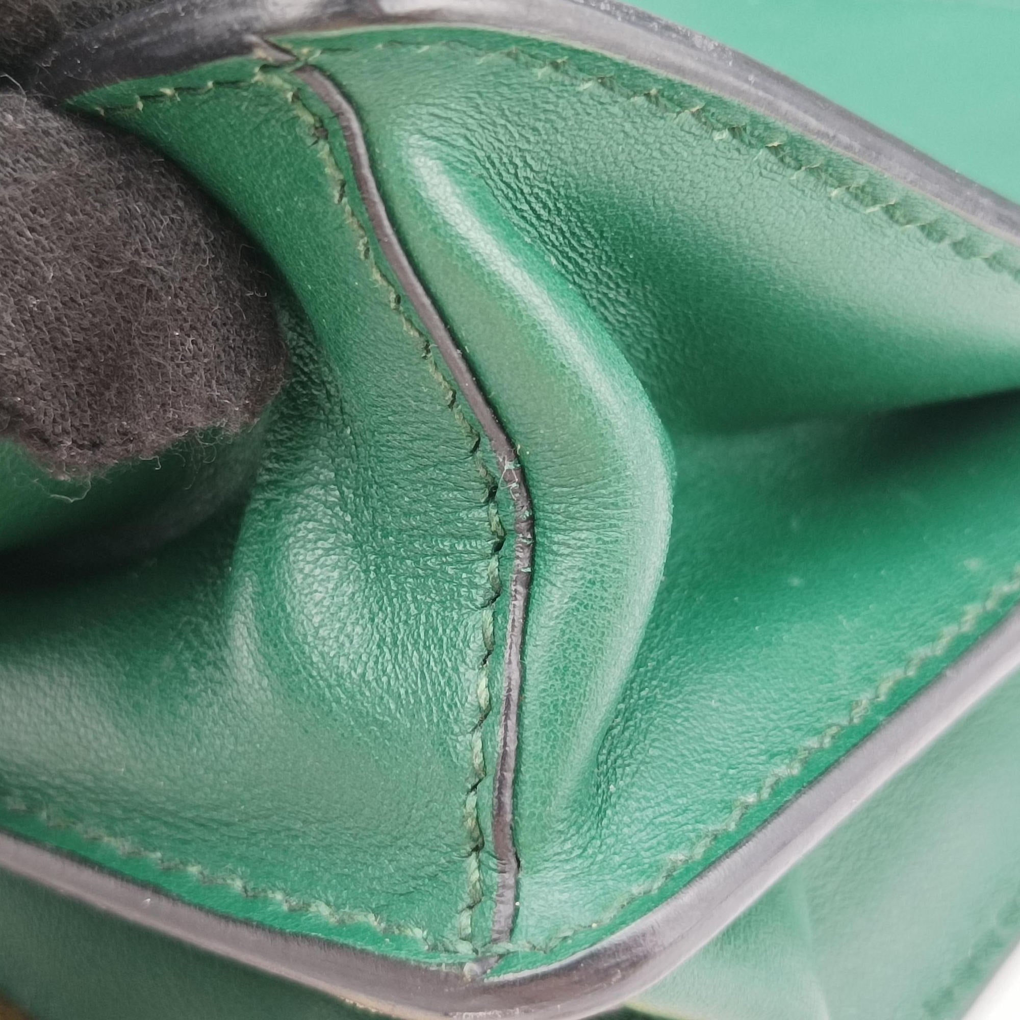 Cahier Green×black Leather 1BD045 25カイエ グリーン×ブラック レザー 1BD045 25