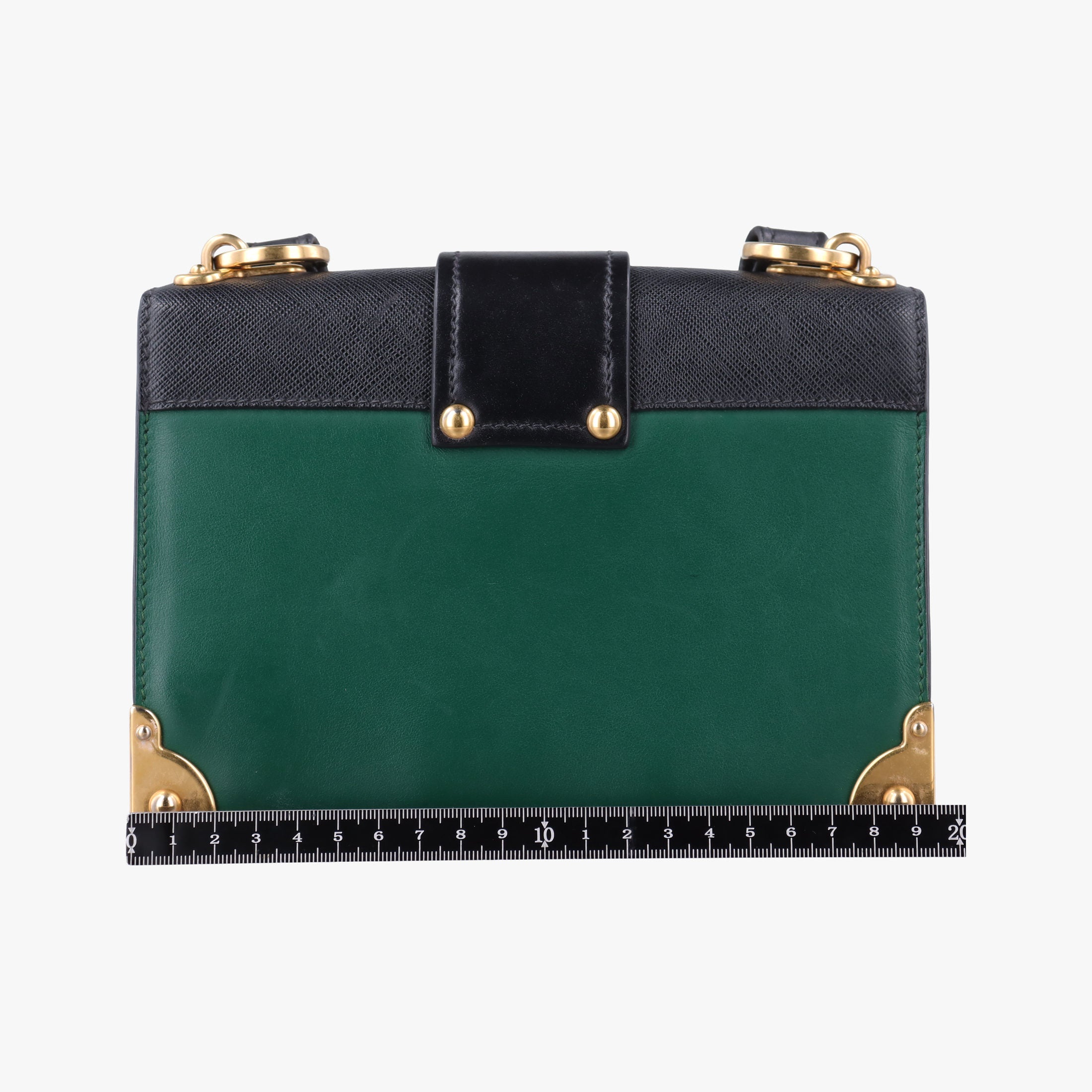 Cahier Green×black Leather 1BD045 25カイエ グリーン×ブラック レザー 1BD045 25