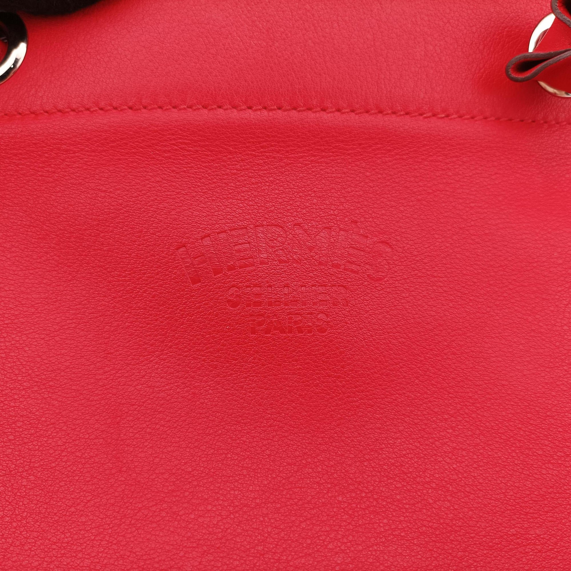 Sac Aline mini Red lambskin D AM 003 UHサック アリーヌ ミニ レッド ラムスキン D AM 003 UH