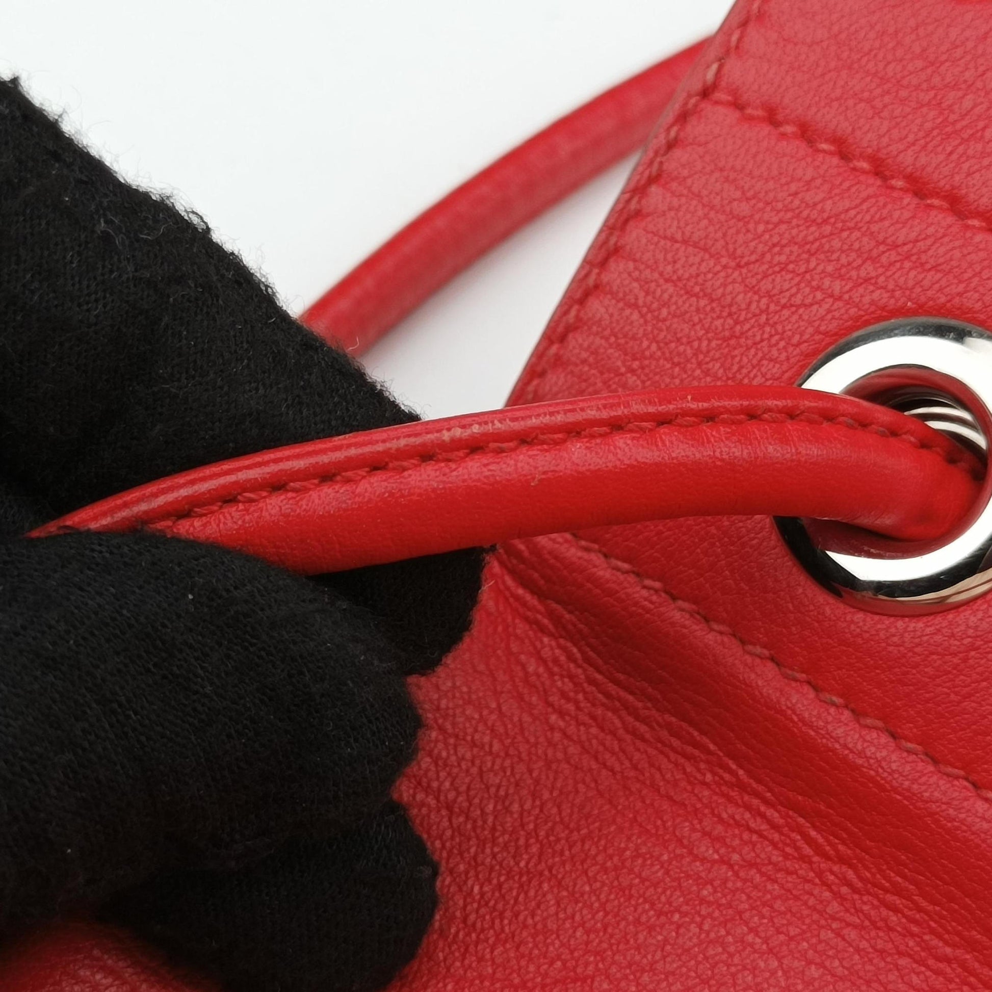 Sac Aline mini Red lambskin D AM 003 UHサック アリーヌ ミニ レッド ラムスキン D AM 003 UH