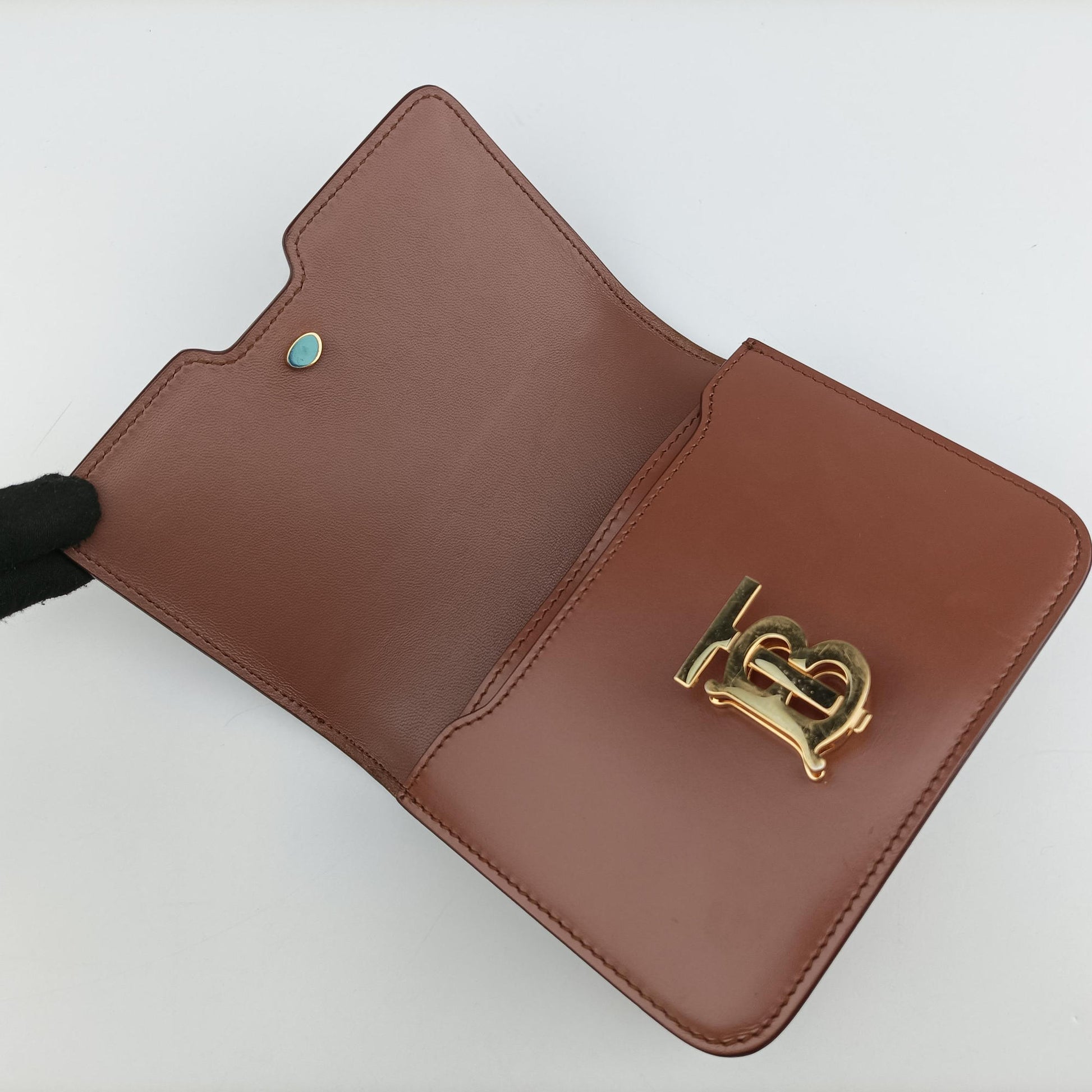 TB structured Brown Leather ITALBSRL239CALTBロゴ ブラウン レザー ITALBSRL239CAL