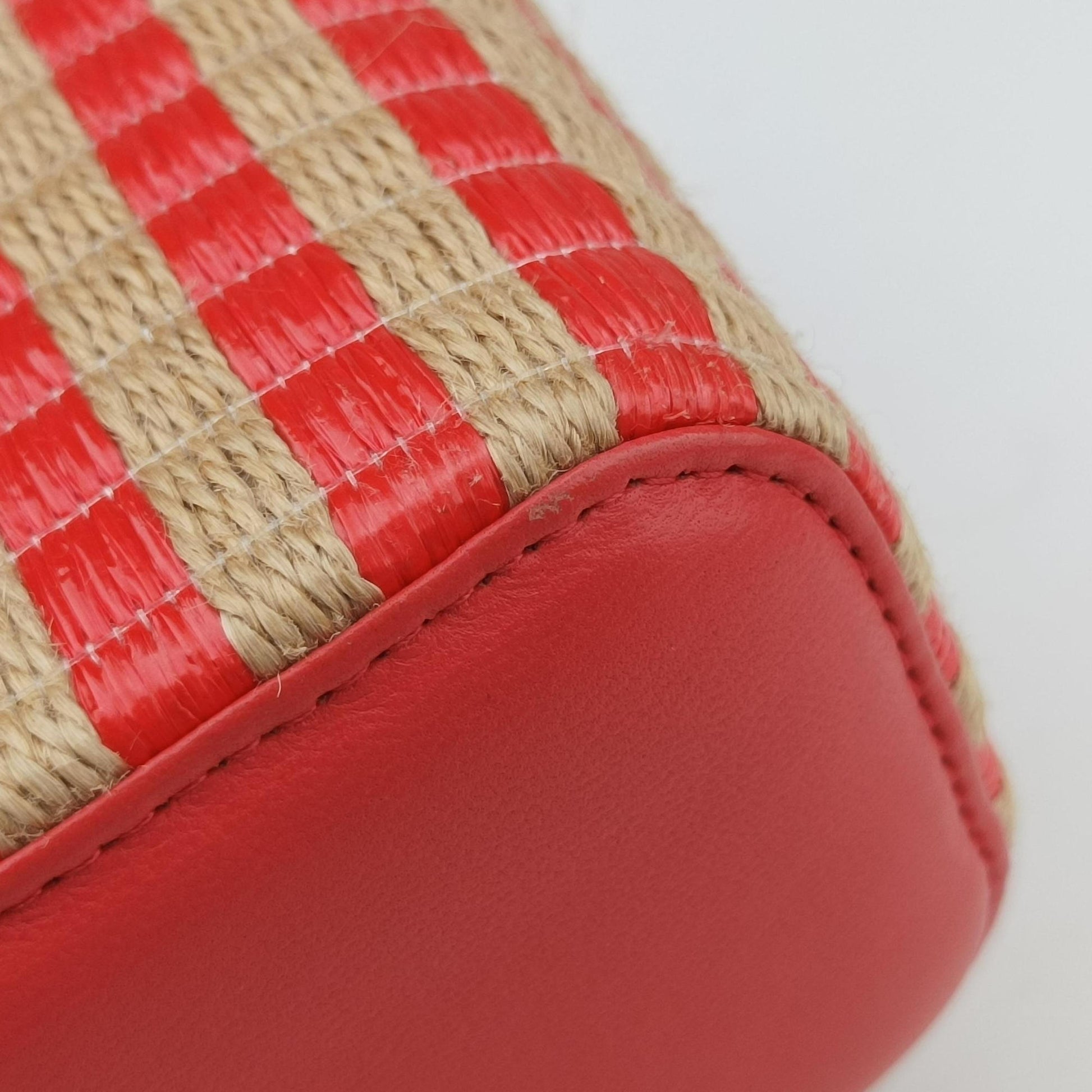 Raffia CC Mini Vanity Orange x Beige Raffia × Leather AP1998 31096712ラフィア CC ミニバニティ オレンジ×ベージュ ラフィア×レザー AP1998 31096712
