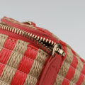 Raffia CC Mini Vanity Orange x Beige Raffia × Leather AP1998 31096712ラフィア CC ミニバニティ オレンジ×ベージュ ラフィア×レザー AP1998 31096712