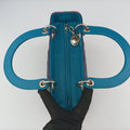 Lady Dior Navy×Pink×Light Blue lambskin 11-MA-1101レディディオール ネイビー×ピンク×ライトブルー ラムスキン 11-MA-1101