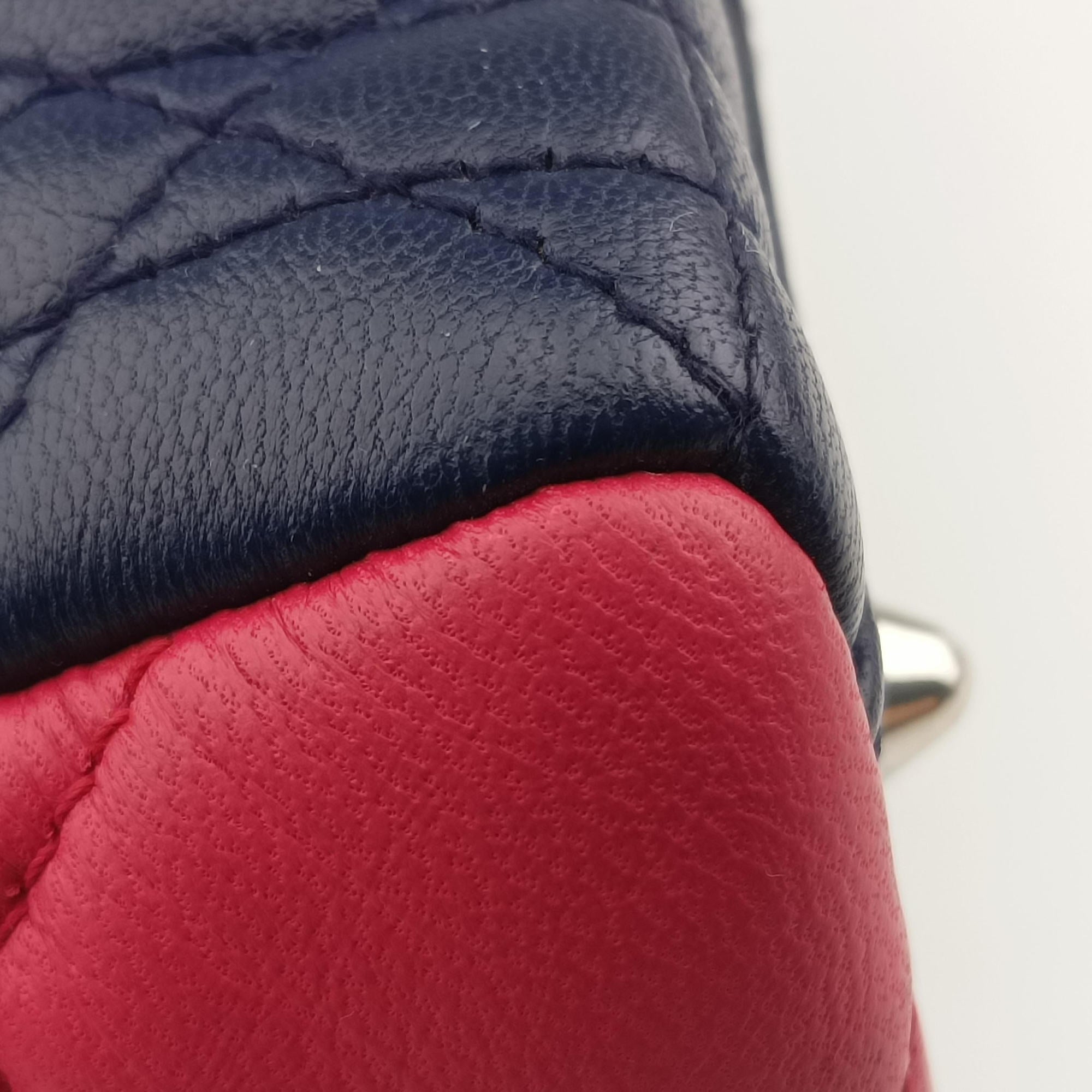 Lady Dior Navy×Pink×Light Blue lambskin 11-MA-1101レディディオール ネイビー×ピンク×ライトブルー ラムスキン 11-MA-1101
