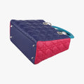 Lady Dior Navy×Pink×Light Blue lambskin 11-MA-1101レディディオール ネイビー×ピンク×ライトブルー ラムスキン 11-MA-1101