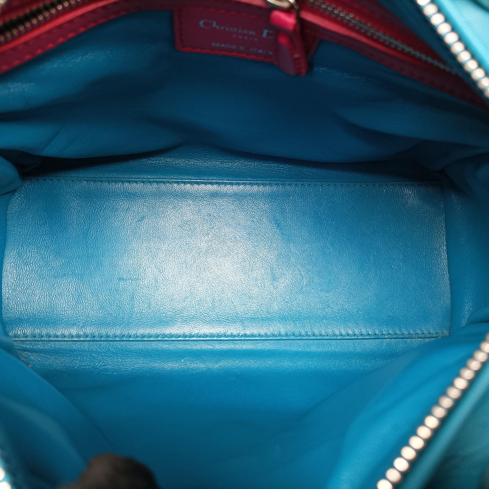 Lady Dior Navy×Pink×Light Blue lambskin 11-MA-1101レディディオール ネイビー×ピンク×ライトブルー ラムスキン 11-MA-1101