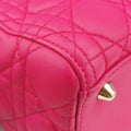 Lady Dior Rose lambskin 16-BO-0123レディディオール ローズ レッド ラムスキン 16-BO-0123