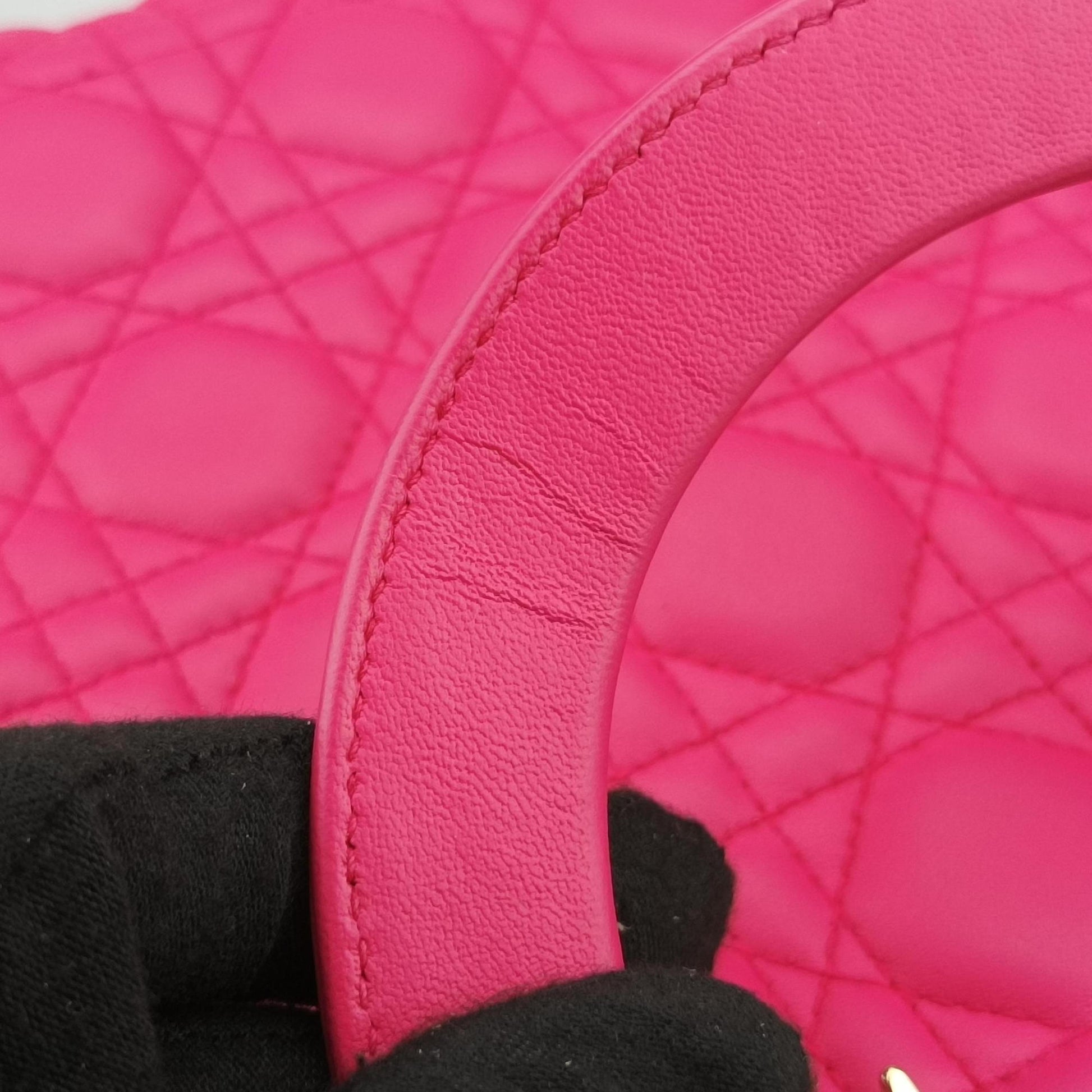 Lady Dior Rose lambskin 16-BO-0123レディディオール ローズ レッド ラムスキン 16-BO-0123