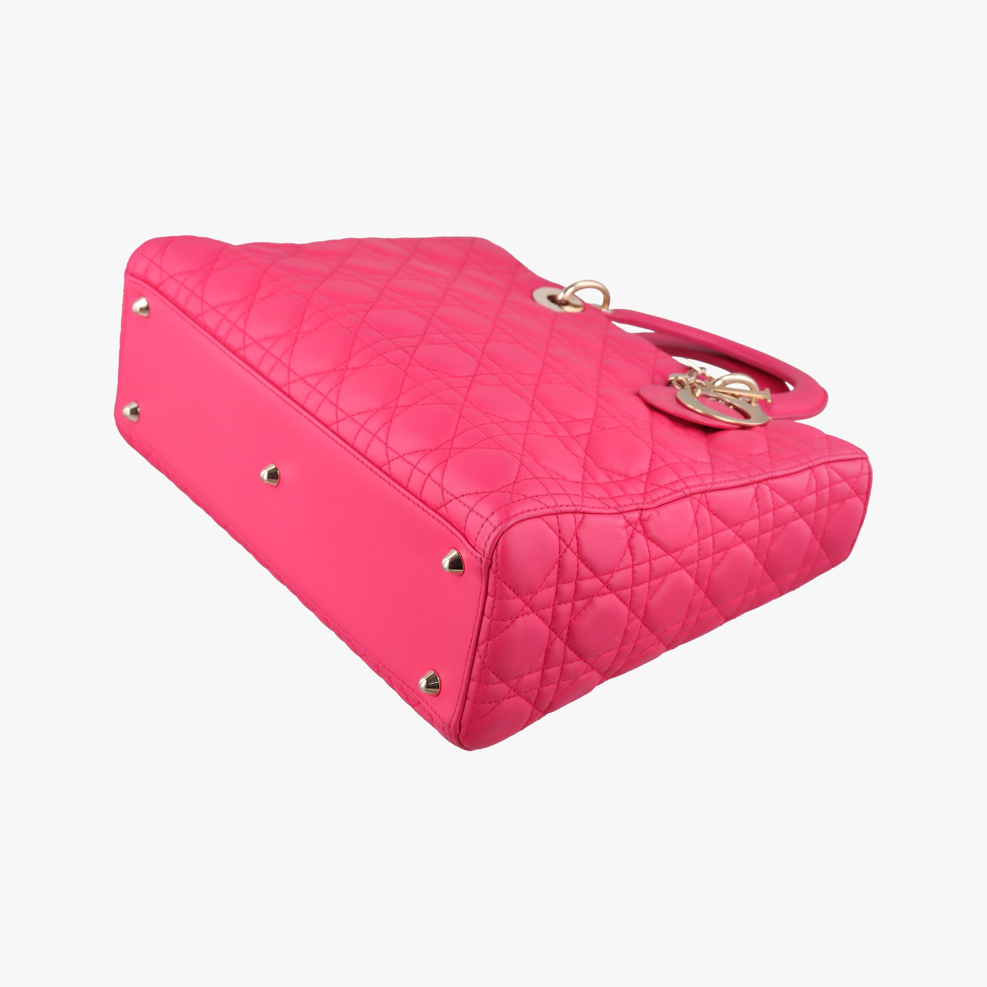 Lady Dior Rose lambskin 16-BO-0123レディディオール ローズ レッド ラムスキン 16-BO-0123