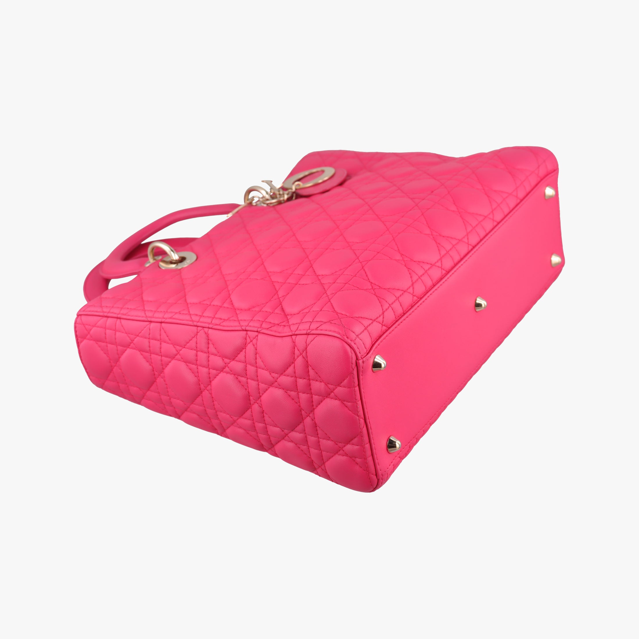 Lady Dior Rose lambskin 16-BO-0123レディディオール ローズ レッド ラムスキン 16-BO-0123