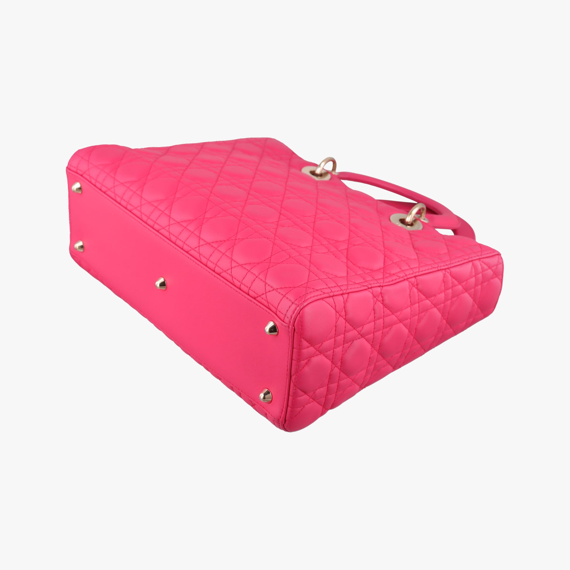 Lady Dior Rose lambskin 16-BO-0123レディディオール ローズ レッド ラムスキン 16-BO-0123
