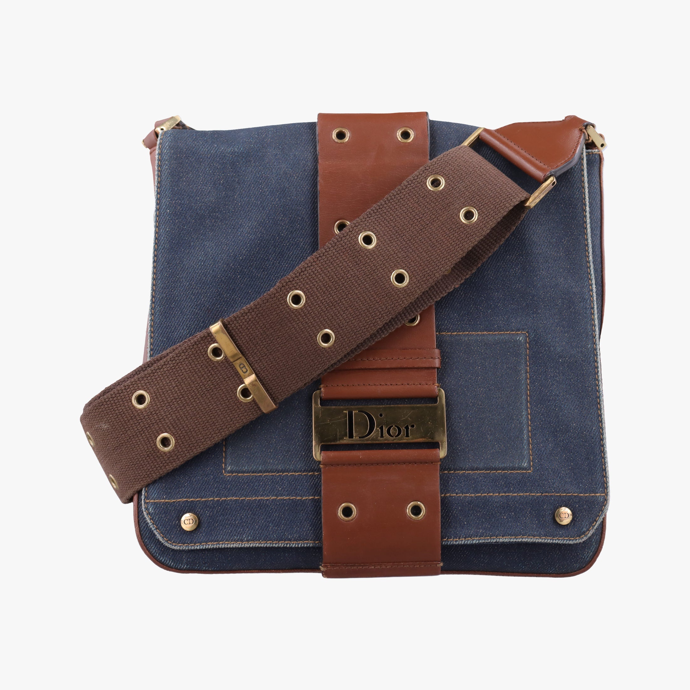 Street Chic Brown×blue canvasxleather BM-0072ストリートシック ブラウン×ブルー キャンバスxレザー BM-0072