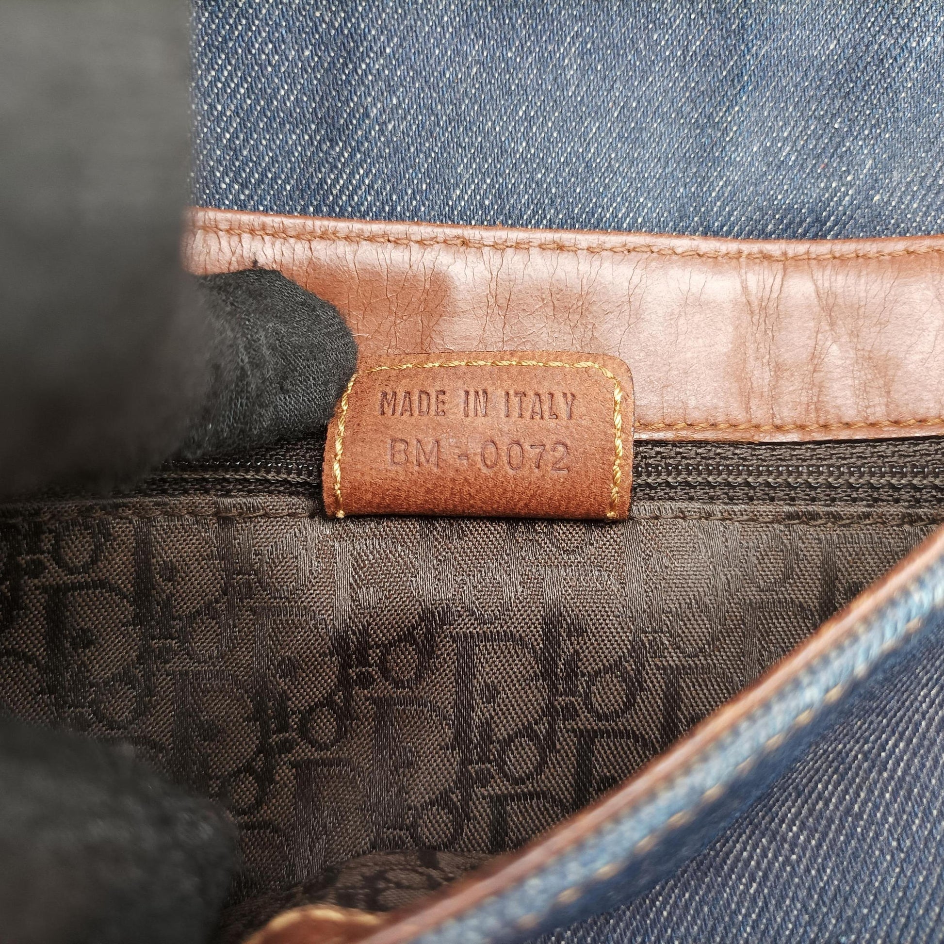 Street Chic Brown×blue canvasxleather BM-0072ストリートシック ブラウン×ブルー キャンバスxレザー BM-0072