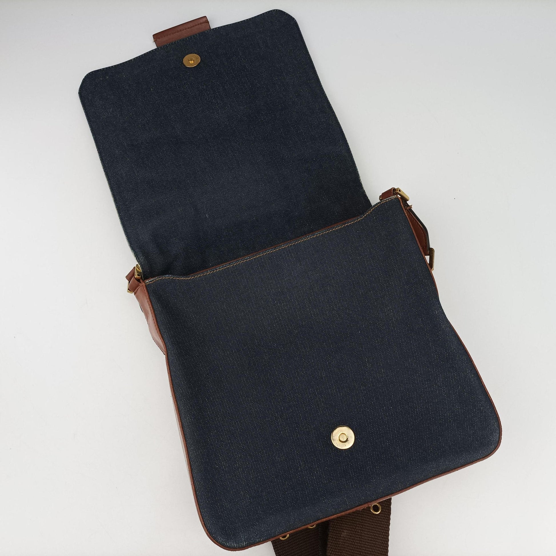 Street Chic Brown×blue canvasxleather BM-0072ストリートシック ブラウン×ブルー キャンバスxレザー BM-0072