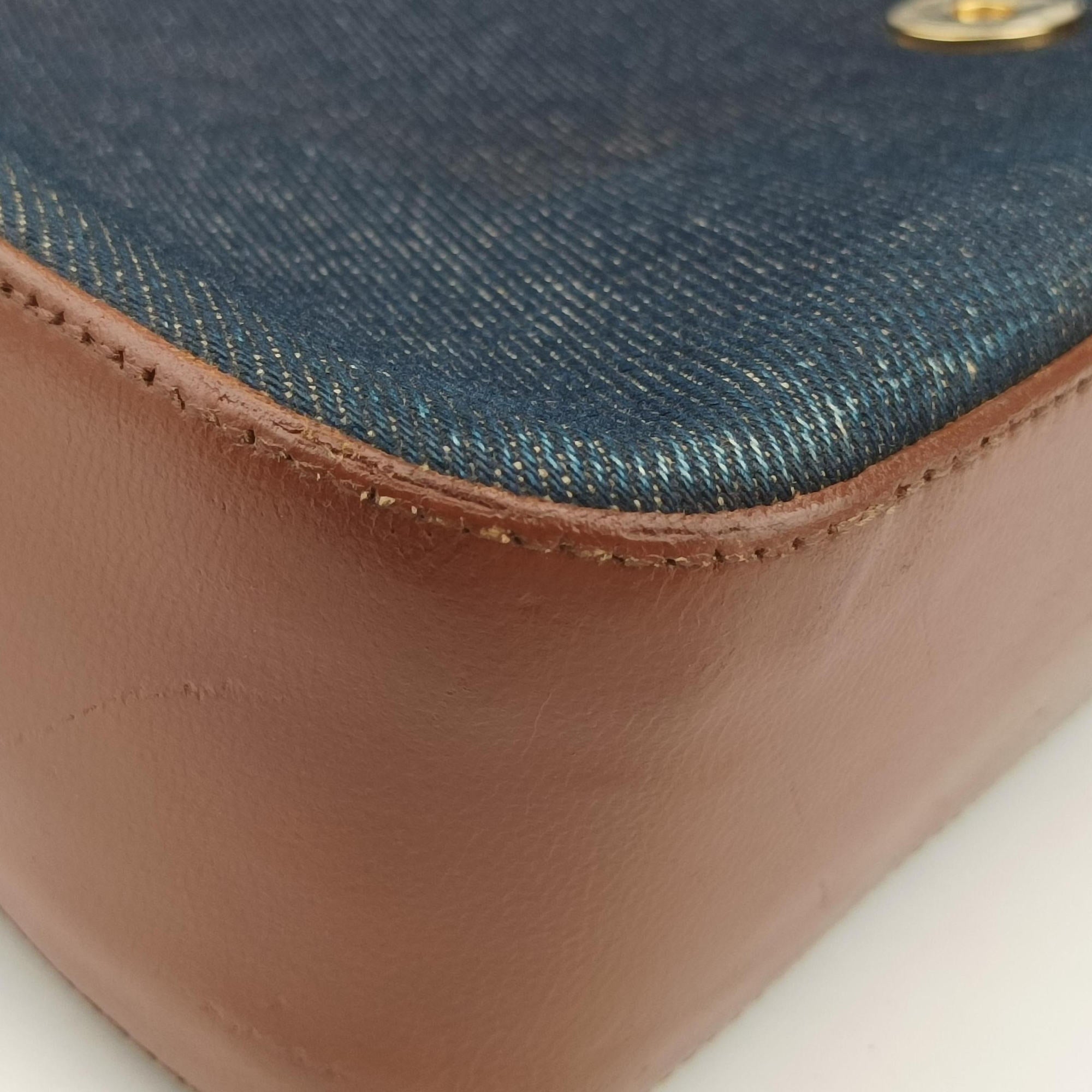Street Chic Brown×blue canvasxleather BM-0072ストリートシック ブラウン×ブルー キャンバスxレザー BM-0072