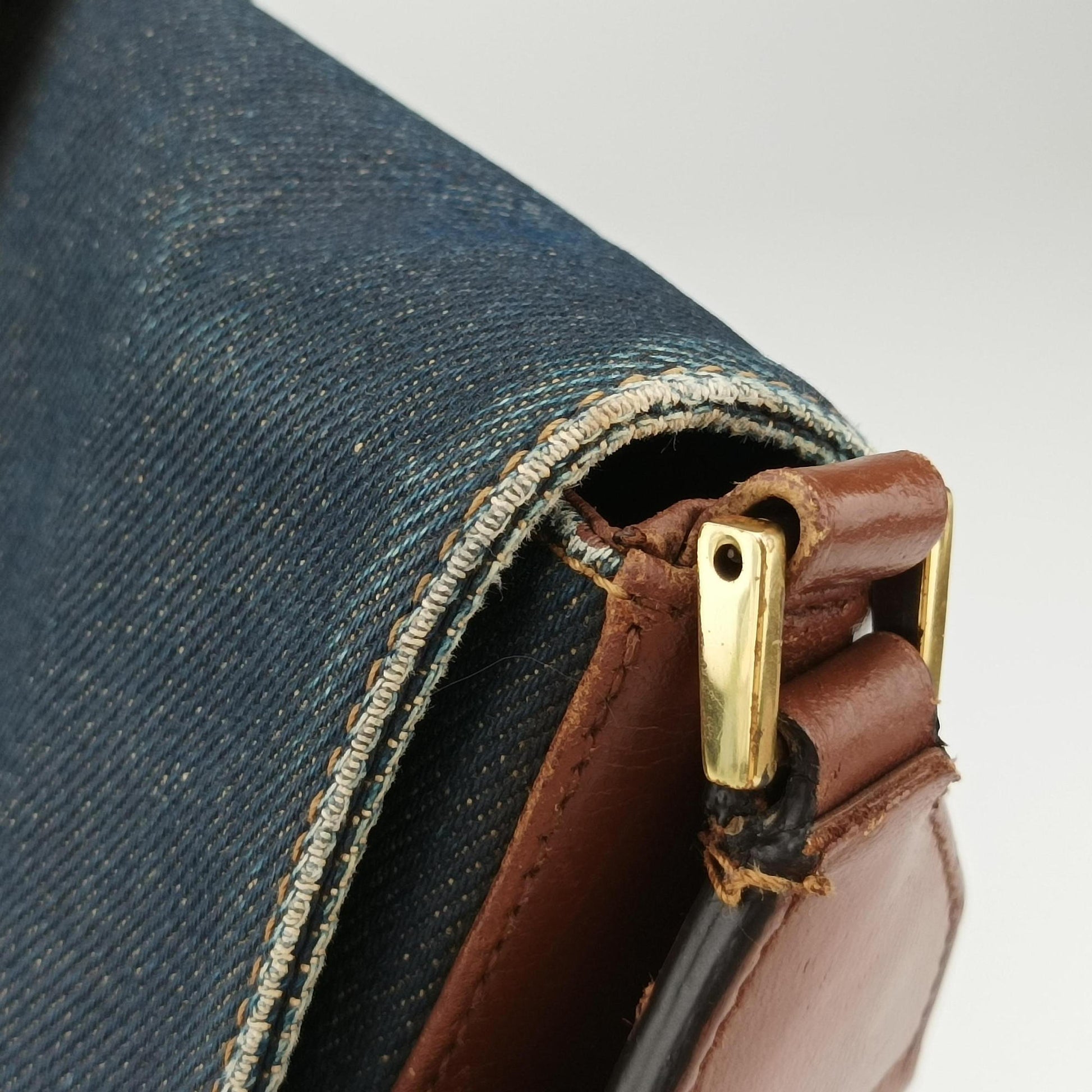 Street Chic Brown×blue canvasxleather BM-0072ストリートシック ブラウン×ブルー キャンバスxレザー BM-0072