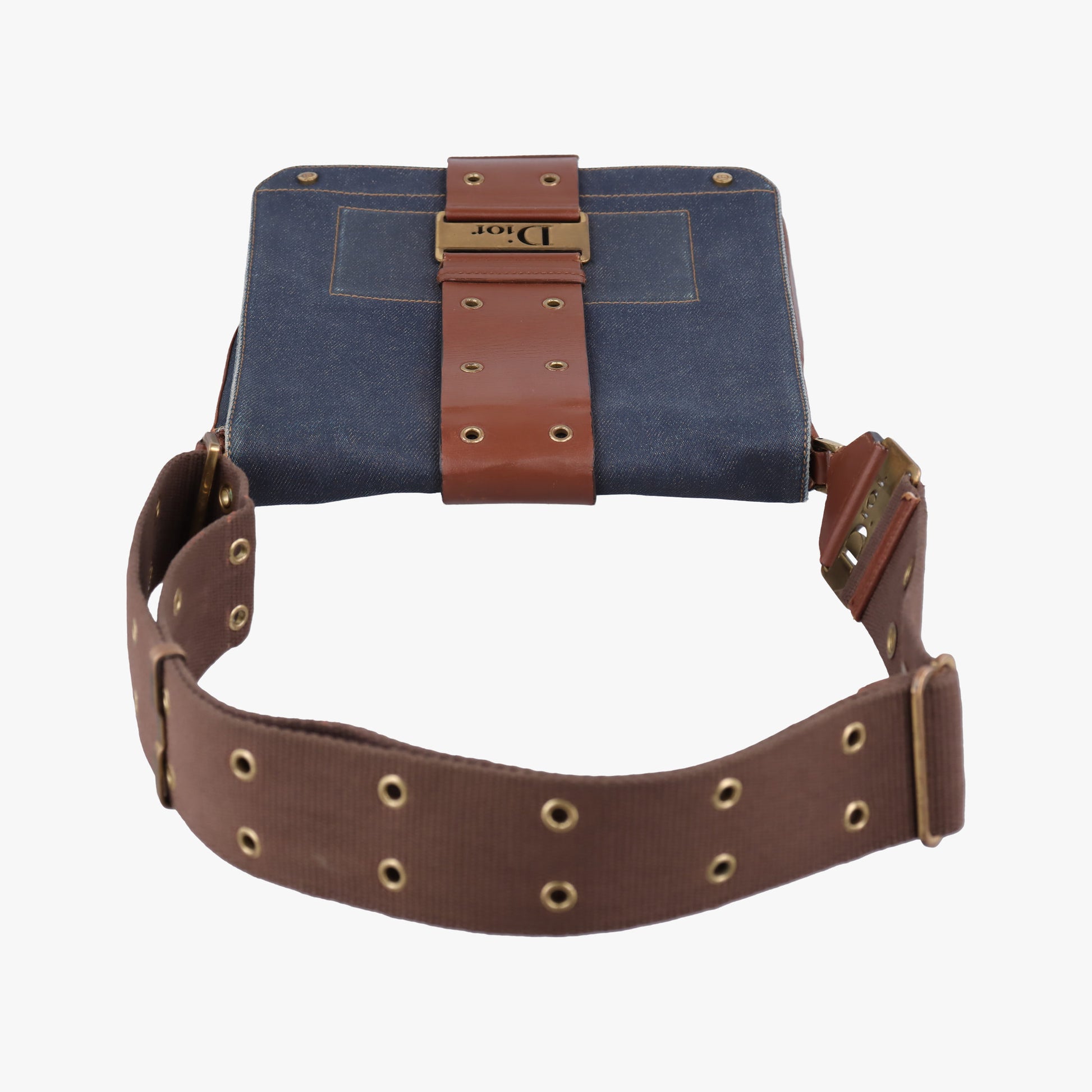 Street Chic Brown×blue canvasxleather BM-0072ストリートシック ブラウン×ブルー キャンバスxレザー BM-0072