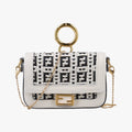 Nano Baguette Charm Black/White Leather 7AR844 7AR844-AFC0-218-0189ナノ バゲット チャーム ブラック/ホワイト レザー 7AR844 7AR844-AFC0-218-0189
