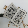 Nano Baguette Charm Black/White Leather 7AR844 7AR844-AFC0-218-0189ナノ バゲット チャーム ブラック/ホワイト レザー 7AR844 7AR844-AFC0-218-0189