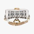 Nano Baguette Charm Black/White Leather 7AR844 7AR844-AFC0-218-0189ナノ バゲット チャーム ブラック/ホワイト レザー 7AR844 7AR844-AFC0-218-0189