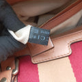 Sherry Line Beige×red×orange Canvas×Leather 247205 B012290916シェリーライン ベージュ×レッド×オレンジ キャンバス×レザー 247205 B012290916