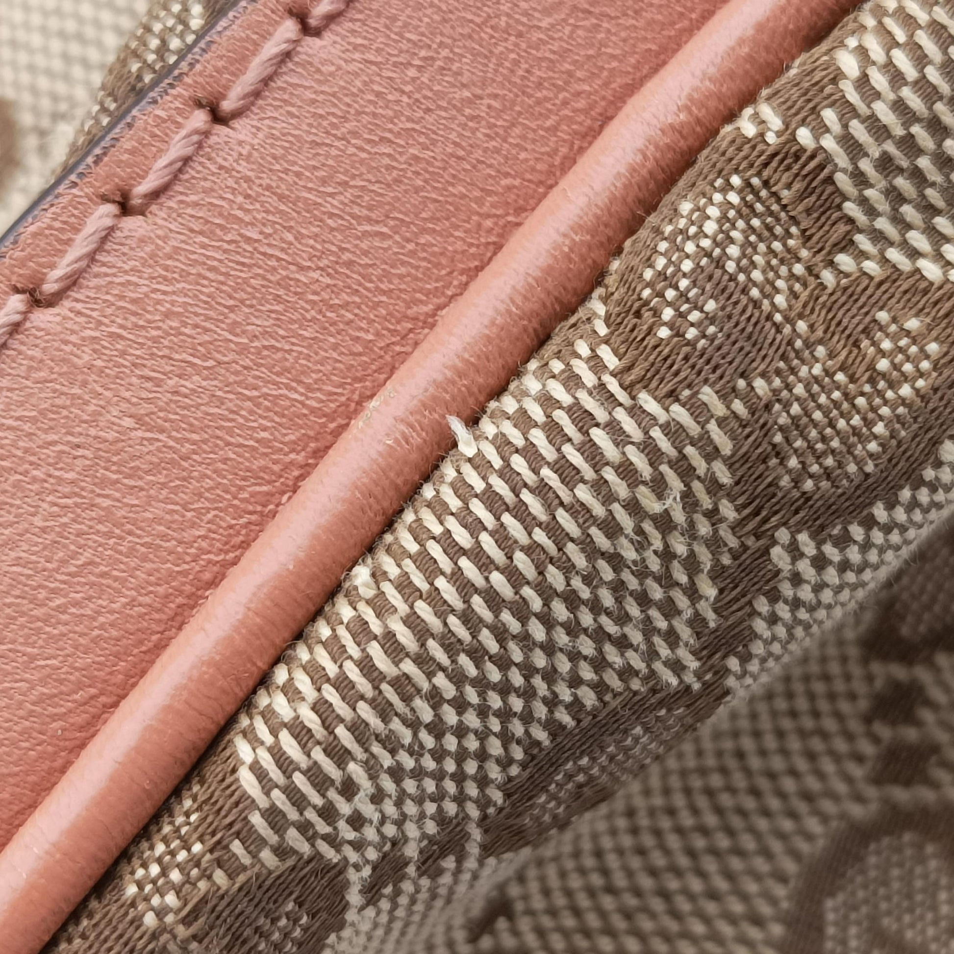 Sherry Line Beige×red×orange Canvas×Leather 247205 B012290916シェリーライン ベージュ×レッド×オレンジ キャンバス×レザー 247205 B012290916