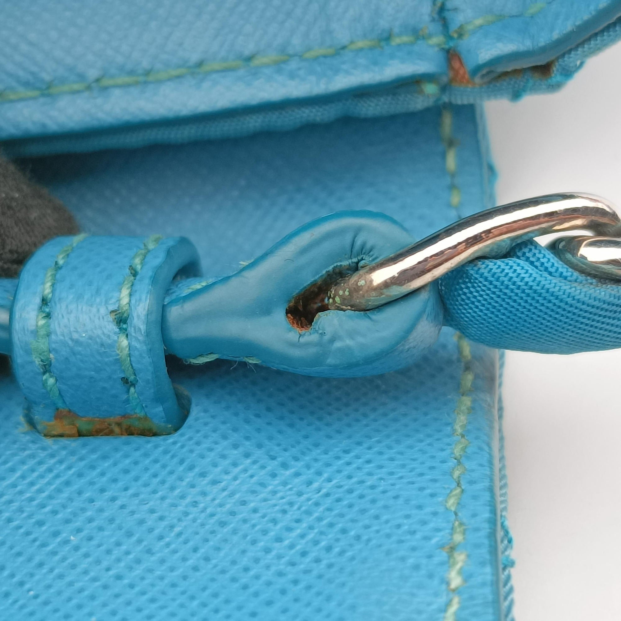 Tessuto Nylon Quilted Impuntu Flap Blue nylon 173テスートナイロンキルティング インプントゥフラップ ブルー ナイロン 173