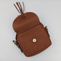 Joan Brown Suede × Leather 03-20-86585リボットホースヘッドフラップ ブラウン スエード × レザー ジョアン 03-20-86585