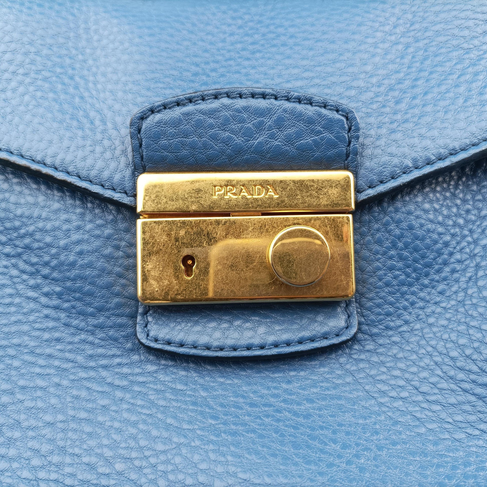 Vitello Daino Sound Flap Top Handle Blue Leather BR5034 7/A 165ヴィテッロ ダイノ サウンド フラップ トップ ハンドル ブルー レザー BR5034 7/A 165