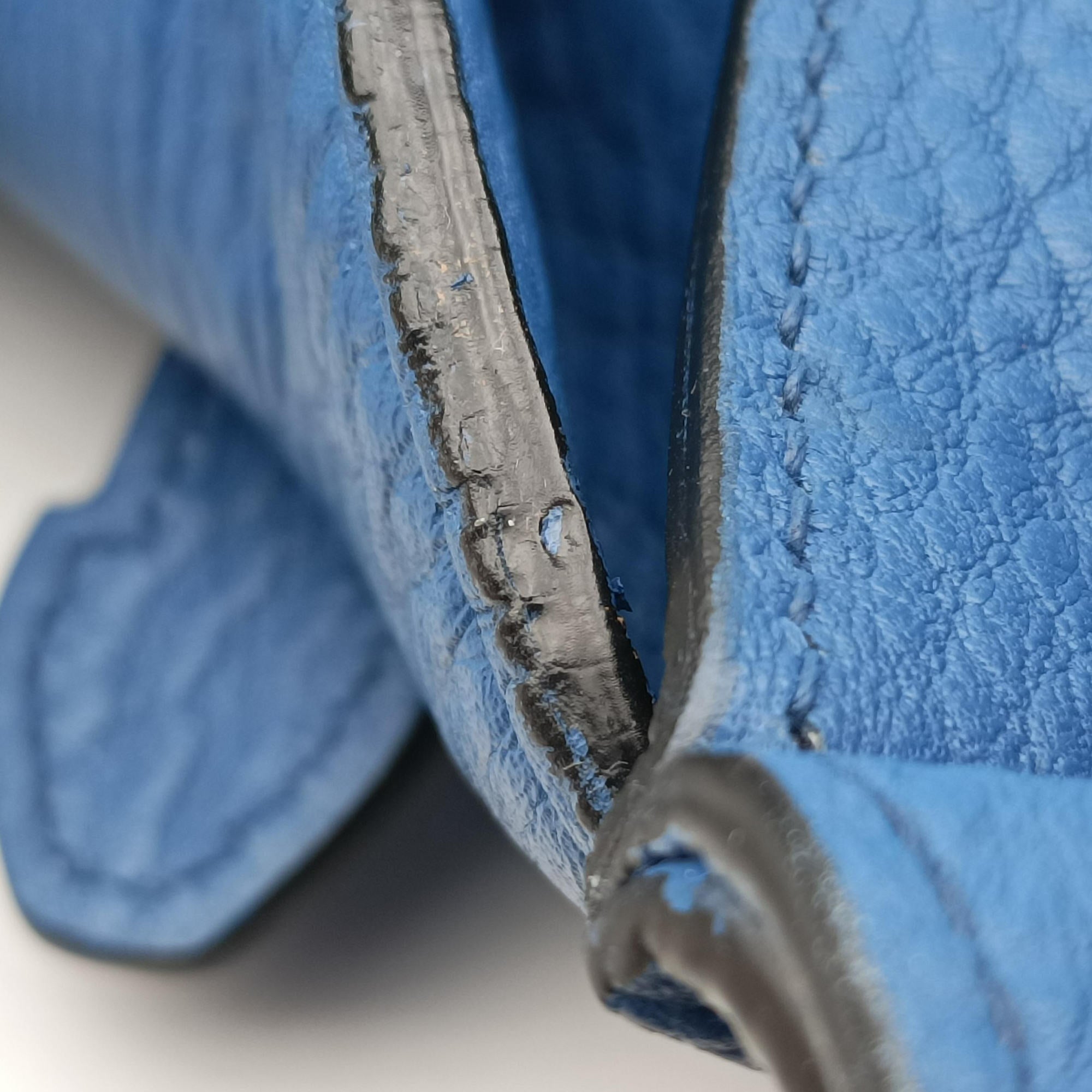 Vitello Daino Sound Flap Top Handle Blue Leather BR5034 7/A 165ヴィテッロ ダイノ サウンド フラップ トップ ハンドル ブルー レザー BR5034 7/A 165