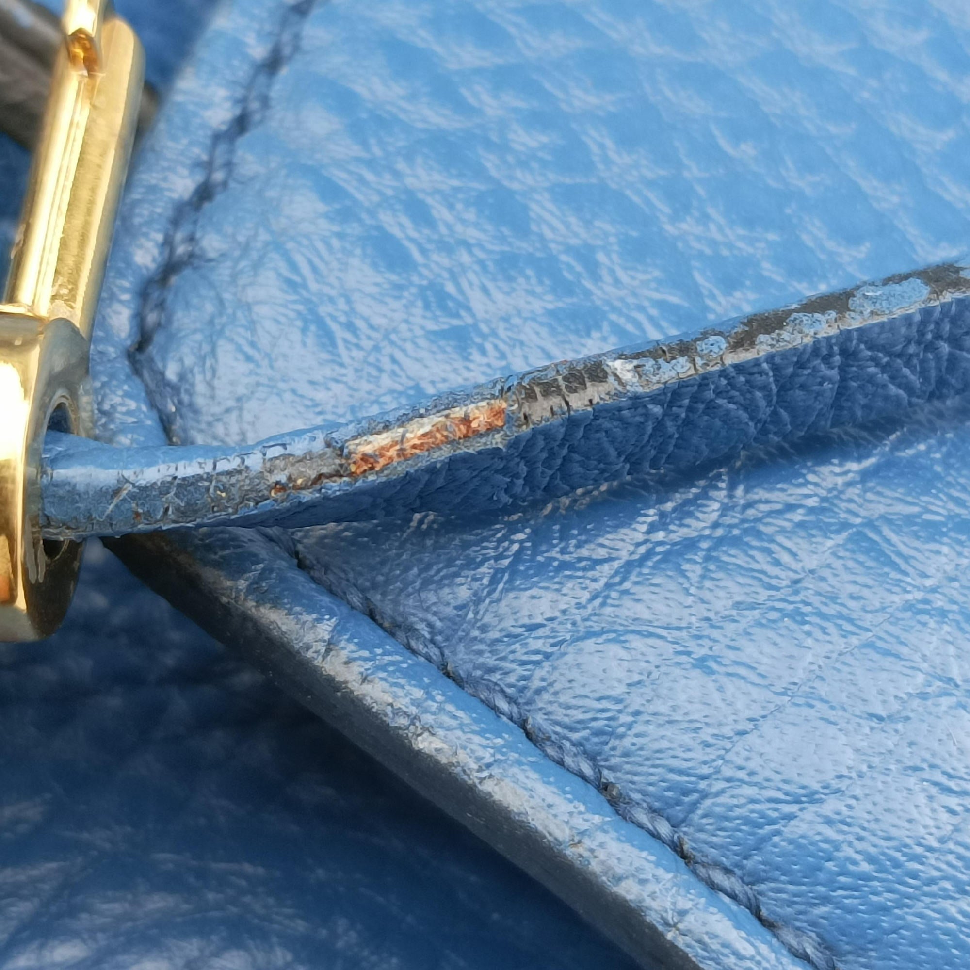 Vitello Daino Sound Flap Top Handle Blue Leather BR5034 7/A 165ヴィテッロ ダイノ サウンド フラップ トップ ハンドル ブルー レザー BR5034 7/A 165