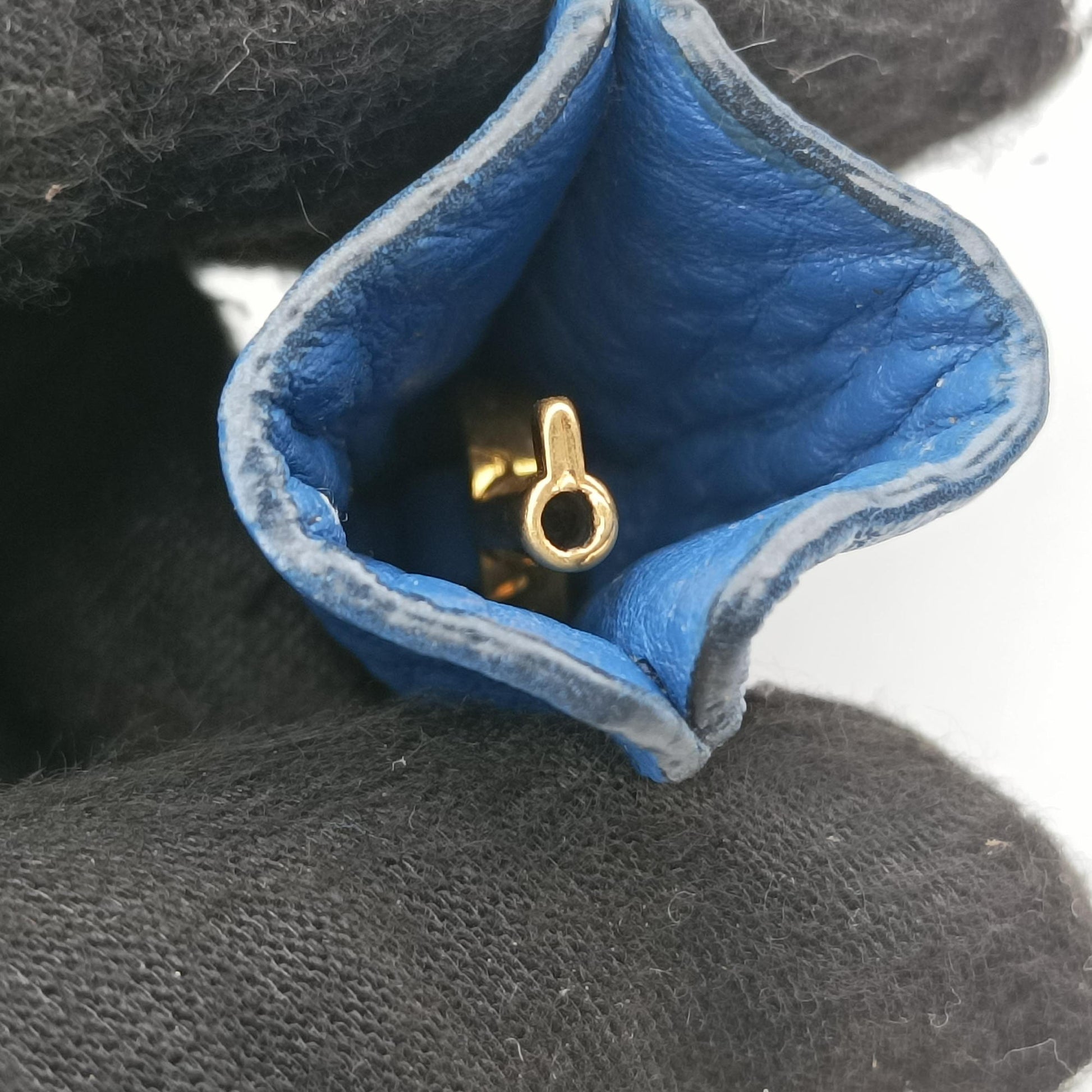 Vitello Daino Sound Flap Top Handle Blue Leather BR5034 7/A 165ヴィテッロ ダイノ サウンド フラップ トップ ハンドル ブルー レザー BR5034 7/A 165