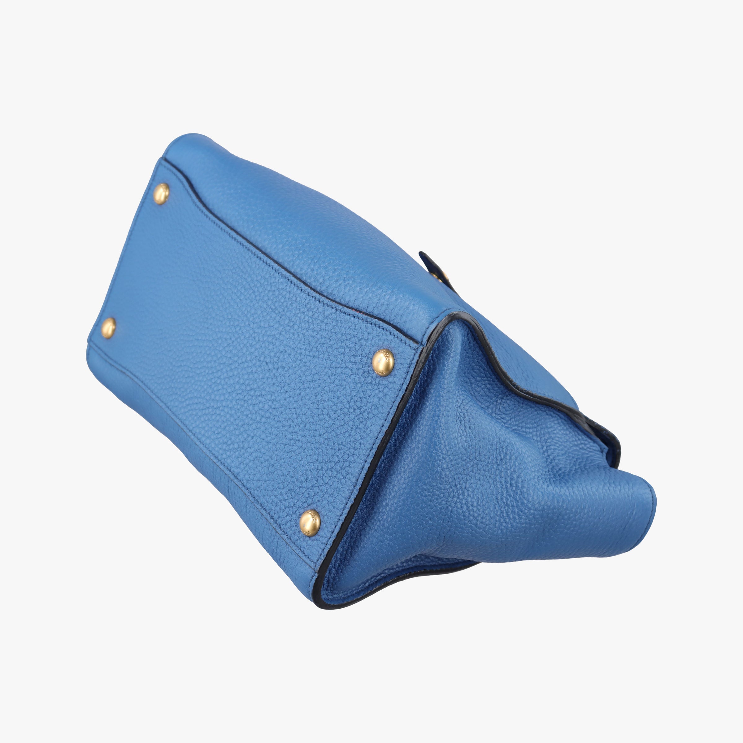 Vitello Daino Sound Flap Top Handle Blue Leather BR5034 7/A 165ヴィテッロ ダイノ サウンド フラップ トップ ハンドル ブルー レザー BR5034 7/A 165