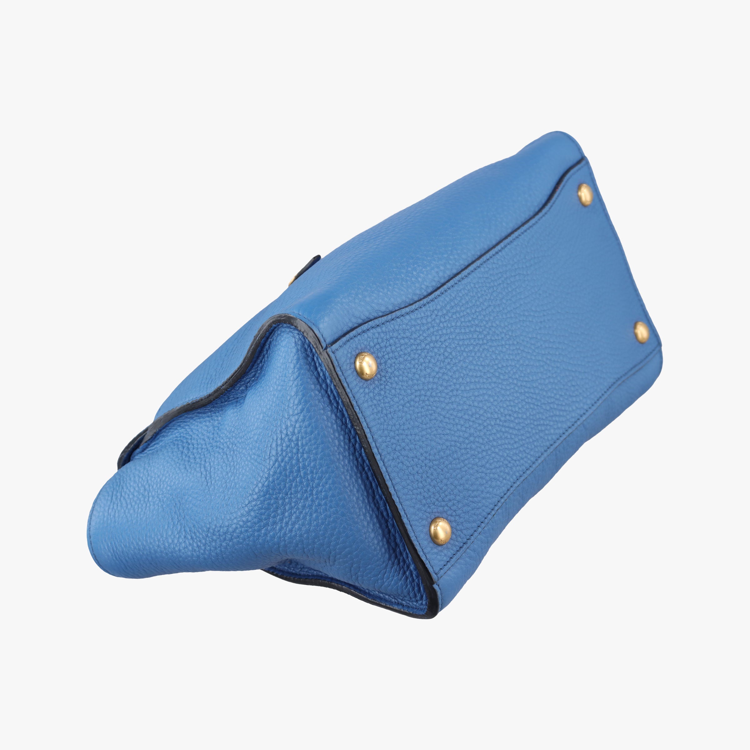 Vitello Daino Sound Flap Top Handle Blue Leather BR5034 7/A 165ヴィテッロ ダイノ サウンド フラップ トップ ハンドル ブルー レザー BR5034 7/A 165
