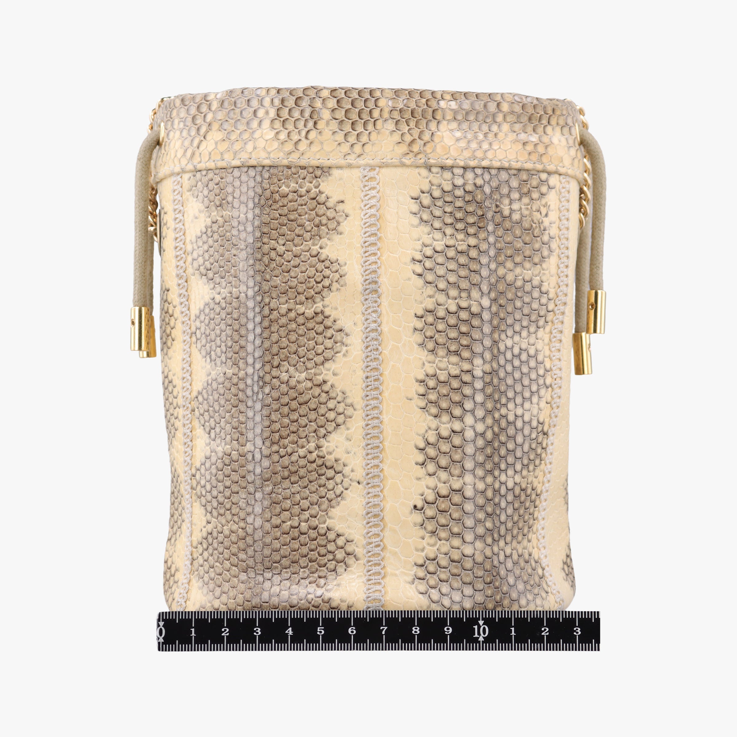Zumi Mini Drawstring Bucket Beige x Multicolor snakeskin 576432 ズゥミ ミニバケット ベージュ×マルチカラー ヘビ革 576432 