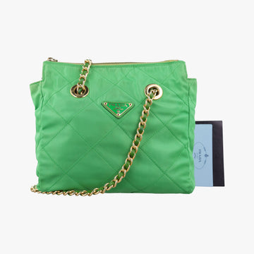 quilted tessuto Green Nylon x leather 53キルティング テスート グリーン ナイロンxレザー 53