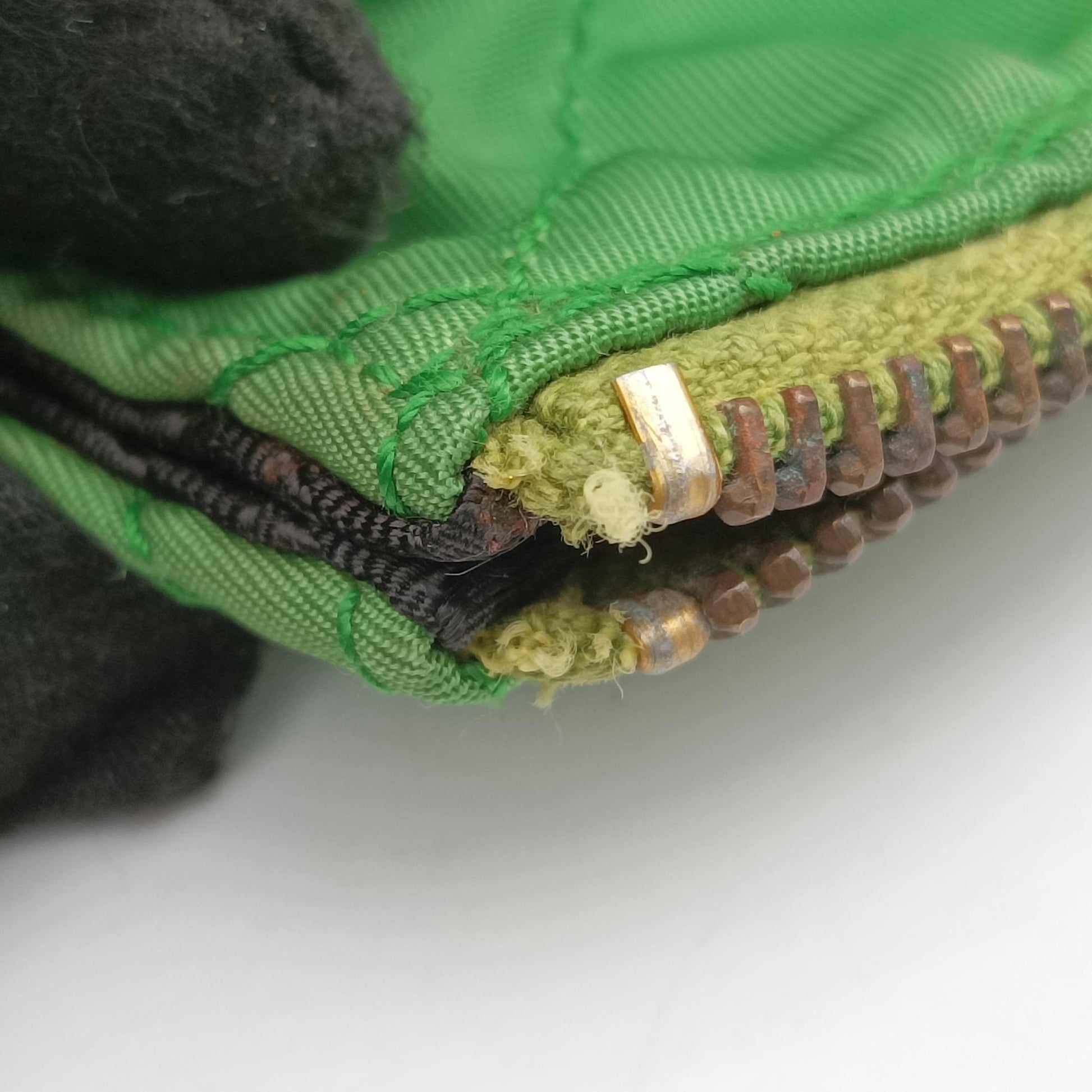 quilted tessuto Green Nylon x leather 53キルティング テスート グリーン ナイロンxレザー 53