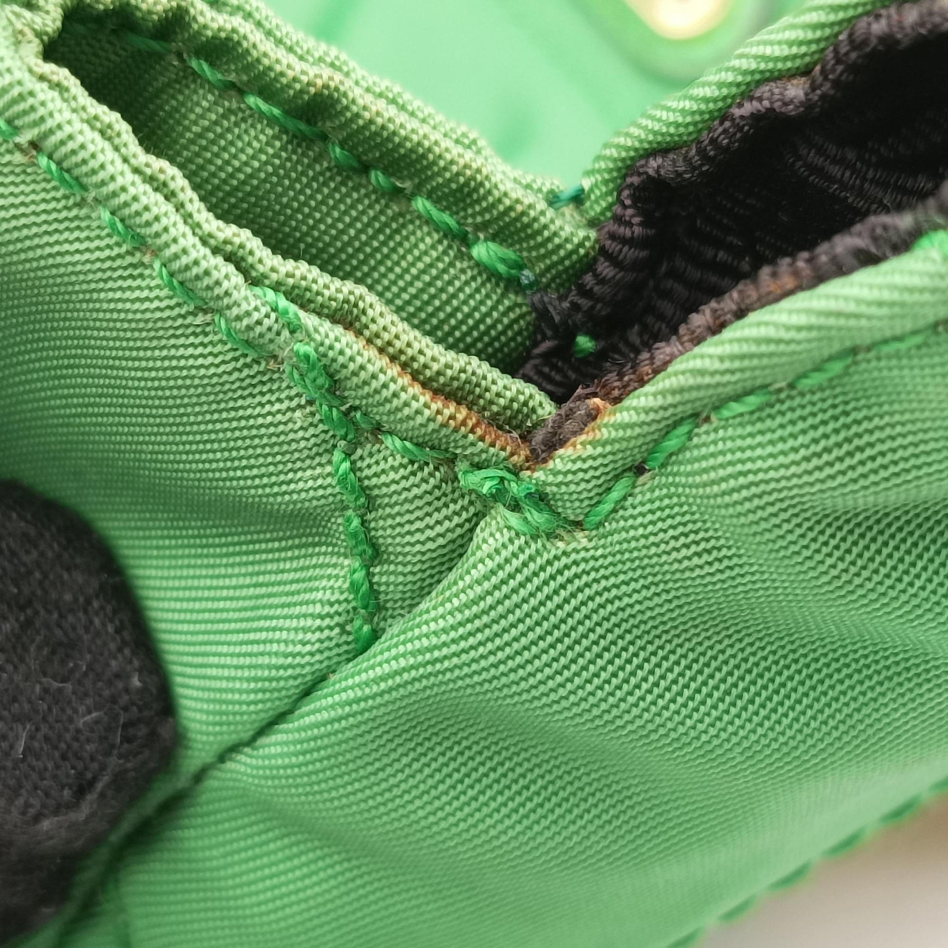 quilted tessuto Green Nylon x leather 53キルティング テスート グリーン ナイロンxレザー 53