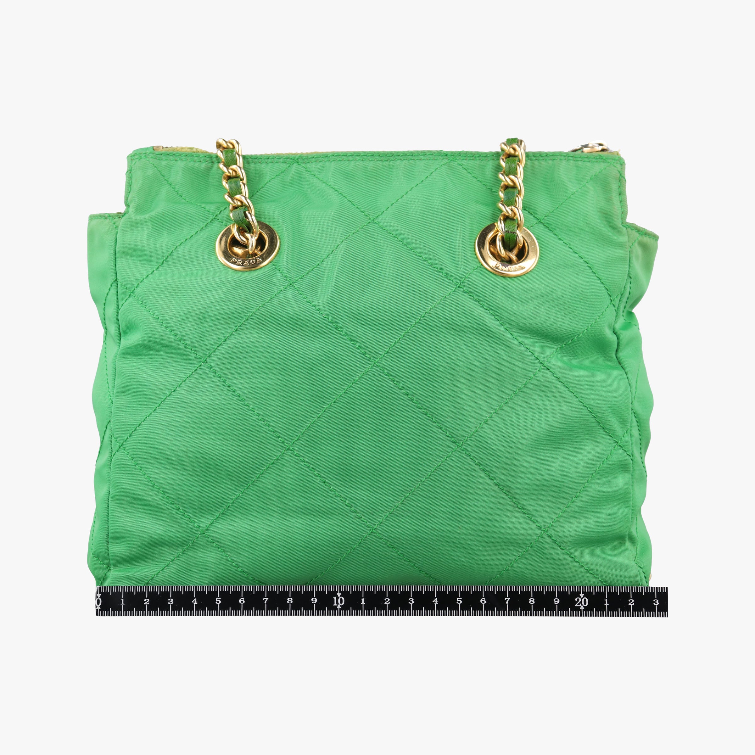 quilted tessuto Green Nylon x leather 53キルティング テスート グリーン ナイロンxレザー 53