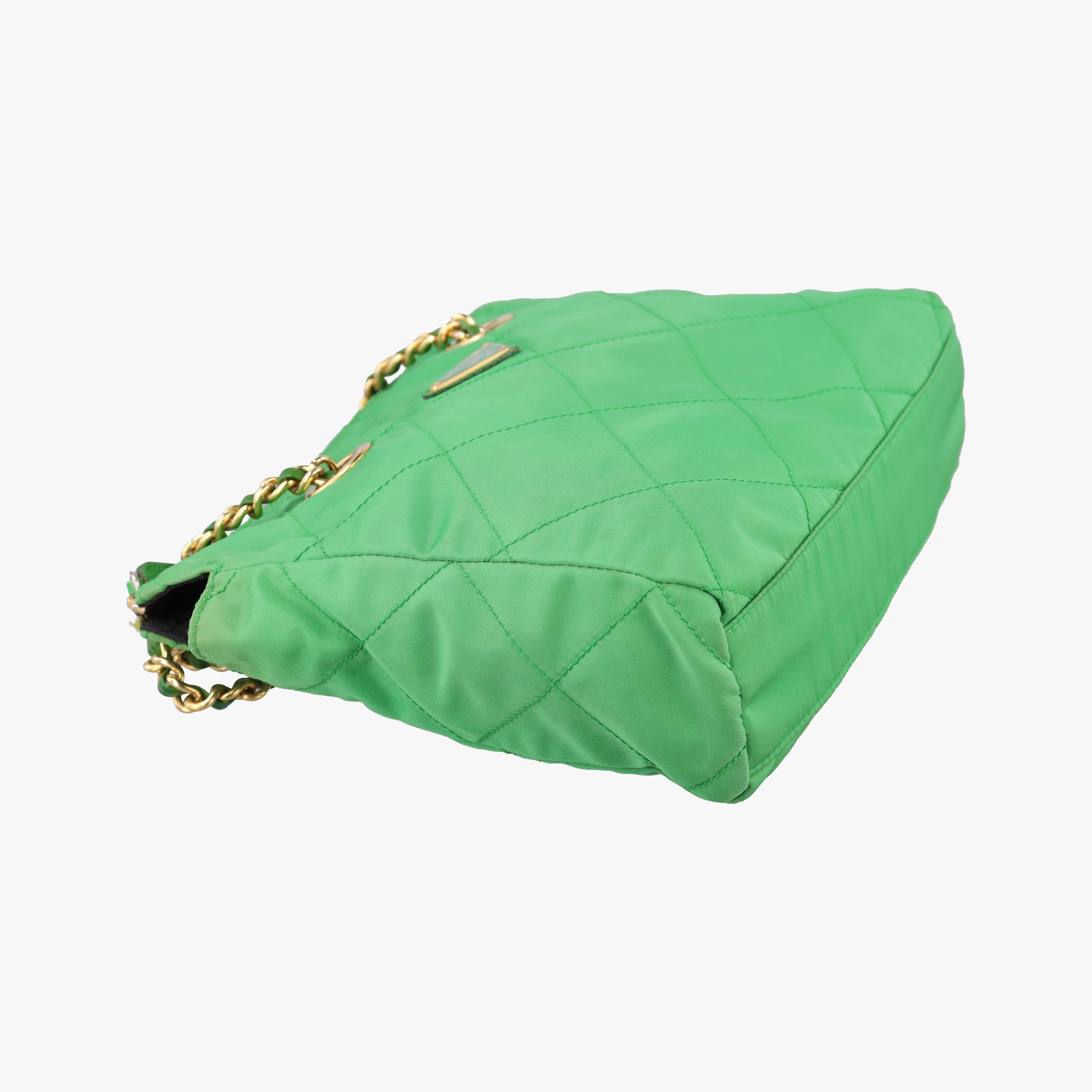 quilted tessuto Green Nylon x leather 53キルティング テスート グリーン ナイロンxレザー 53