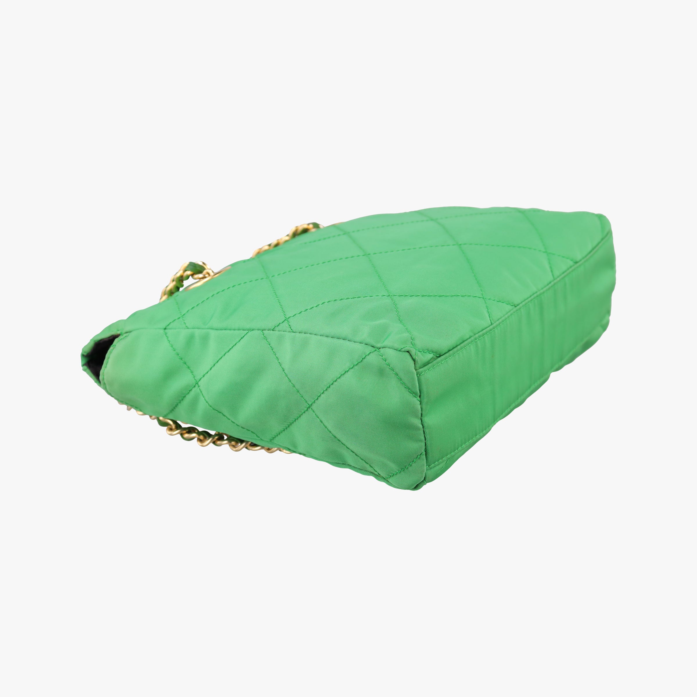 quilted tessuto Green Nylon x leather 53キルティング テスート グリーン ナイロンxレザー 53