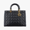 Lady Dior Black lambskin 05-MA-0059レディディオール ブラック ラムスキン 05-MA-0059
