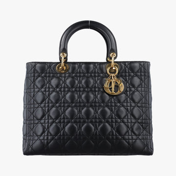 Lady Dior Black lambskin 05-MA-0059レディディオール ブラック ラムスキン 05-MA-0059