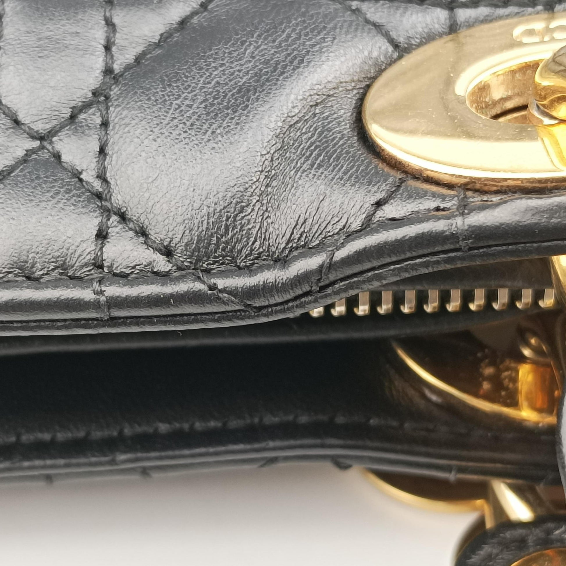 Lady Dior Black lambskin 05-MA-0059レディディオール ブラック ラムスキン 05-MA-0059