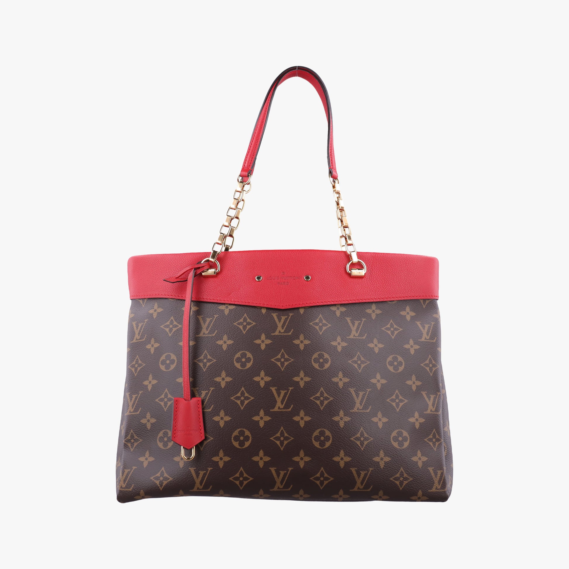 PALLAS SHOPPER Brown×CERISE Monogram Canvas×calf leather M51197 SP4125パラスショッパー モノグラム/ブラウン×スリーズ モノグラムキャンバス×カーフレザー M51197 SP4125